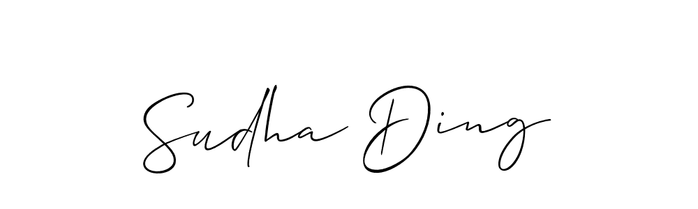 Also we have Sudha Ding name is the best signature style. Create professional handwritten signature collection using Allison_Script autograph style. Sudha Ding signature style 2 images and pictures png