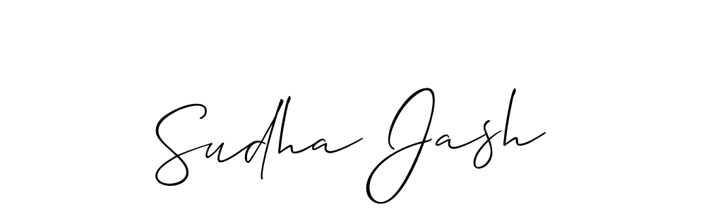 Create a beautiful signature design for name Sudha Jash. With this signature (Allison_Script) fonts, you can make a handwritten signature for free. Sudha Jash signature style 2 images and pictures png