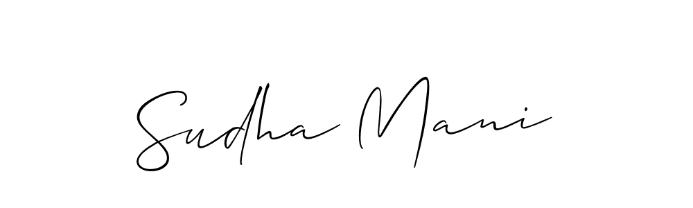 How to Draw Sudha Mani signature style? Allison_Script is a latest design signature styles for name Sudha Mani. Sudha Mani signature style 2 images and pictures png