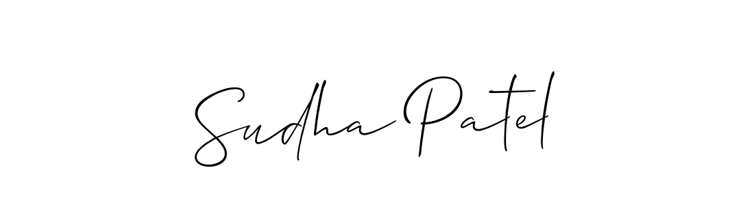 Design your own signature with our free online signature maker. With this signature software, you can create a handwritten (Allison_Script) signature for name Sudha Patel. Sudha Patel signature style 2 images and pictures png