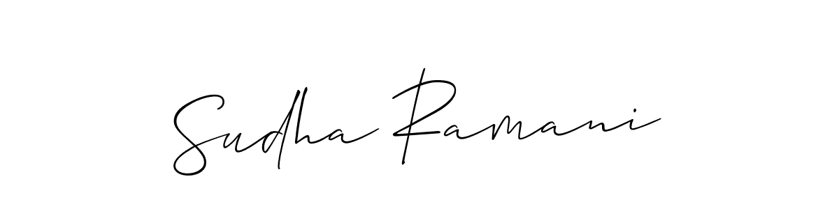 Also we have Sudha Ramani name is the best signature style. Create professional handwritten signature collection using Allison_Script autograph style. Sudha Ramani signature style 2 images and pictures png