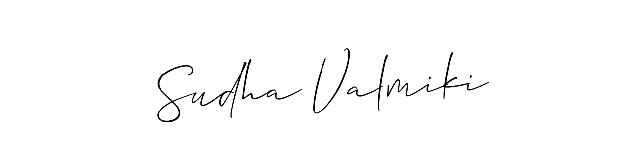 Make a short Sudha Valmiki signature style. Manage your documents anywhere anytime using Allison_Script. Create and add eSignatures, submit forms, share and send files easily. Sudha Valmiki signature style 2 images and pictures png