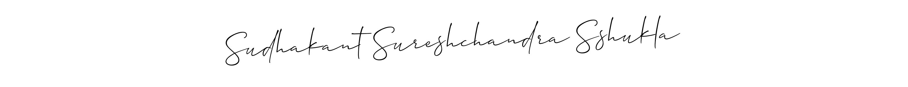How to make Sudhakant Sureshchandra Sshukla name signature. Use Allison_Script style for creating short signs online. This is the latest handwritten sign. Sudhakant Sureshchandra Sshukla signature style 2 images and pictures png
