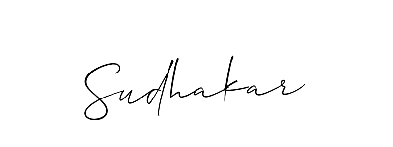 Design your own signature with our free online signature maker. With this signature software, you can create a handwritten (Allison_Script) signature for name Sudhakar. Sudhakar signature style 2 images and pictures png