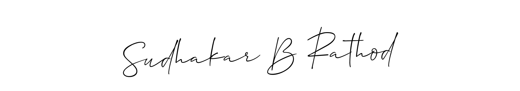 Create a beautiful signature design for name Sudhakar B Rathod. With this signature (Allison_Script) fonts, you can make a handwritten signature for free. Sudhakar B Rathod signature style 2 images and pictures png