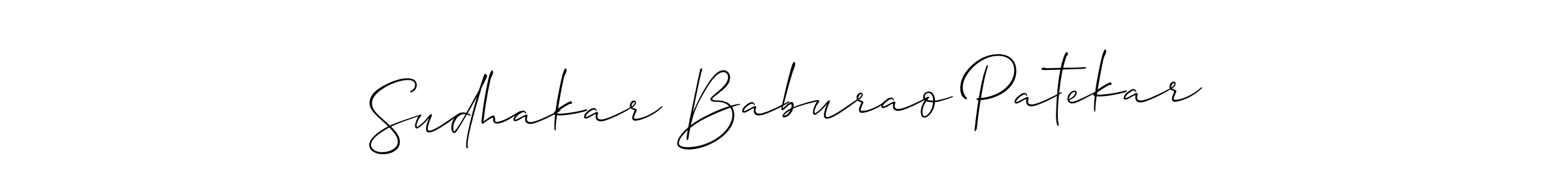 The best way (Allison_Script) to make a short signature is to pick only two or three words in your name. The name Sudhakar Baburao Patekar include a total of six letters. For converting this name. Sudhakar Baburao Patekar signature style 2 images and pictures png