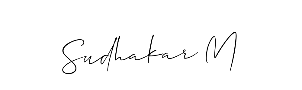 Also You can easily find your signature by using the search form. We will create Sudhakar M name handwritten signature images for you free of cost using Allison_Script sign style. Sudhakar M signature style 2 images and pictures png