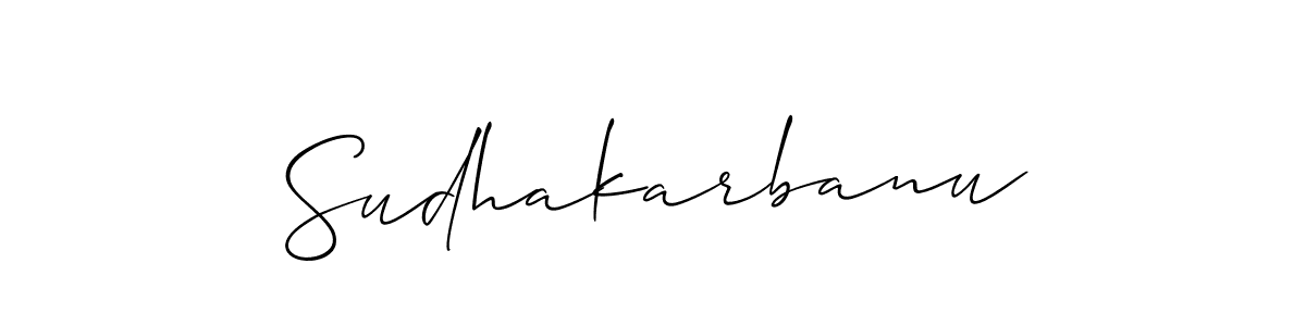 It looks lik you need a new signature style for name Sudhakarbanu. Design unique handwritten (Allison_Script) signature with our free signature maker in just a few clicks. Sudhakarbanu signature style 2 images and pictures png
