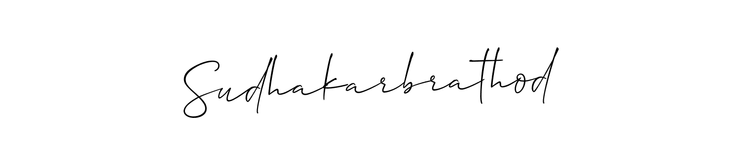 How to make Sudhakarbrathod name signature. Use Allison_Script style for creating short signs online. This is the latest handwritten sign. Sudhakarbrathod signature style 2 images and pictures png