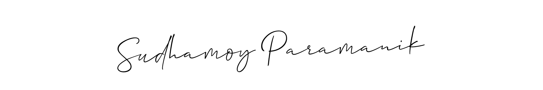 It looks lik you need a new signature style for name Sudhamoy Paramanik. Design unique handwritten (Allison_Script) signature with our free signature maker in just a few clicks. Sudhamoy Paramanik signature style 2 images and pictures png