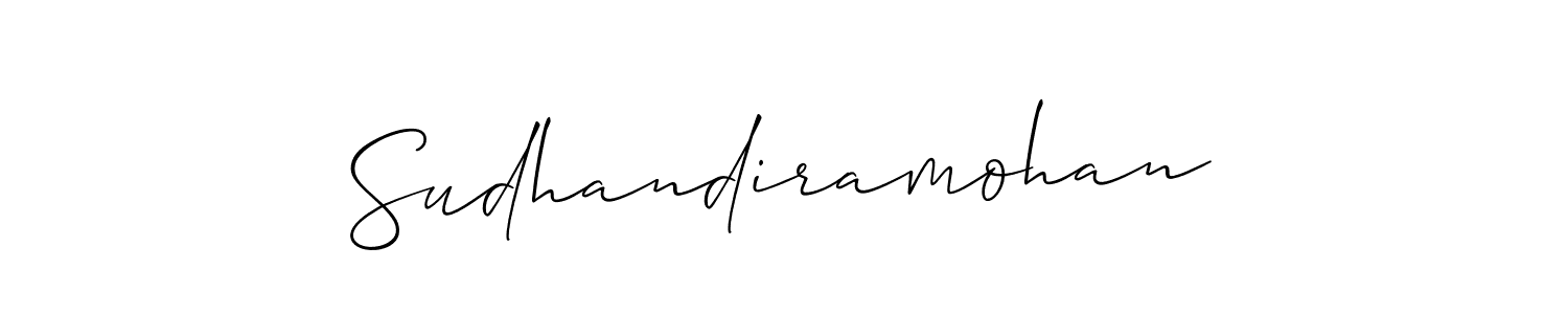 Also we have Sudhandiramohan name is the best signature style. Create professional handwritten signature collection using Allison_Script autograph style. Sudhandiramohan signature style 2 images and pictures png