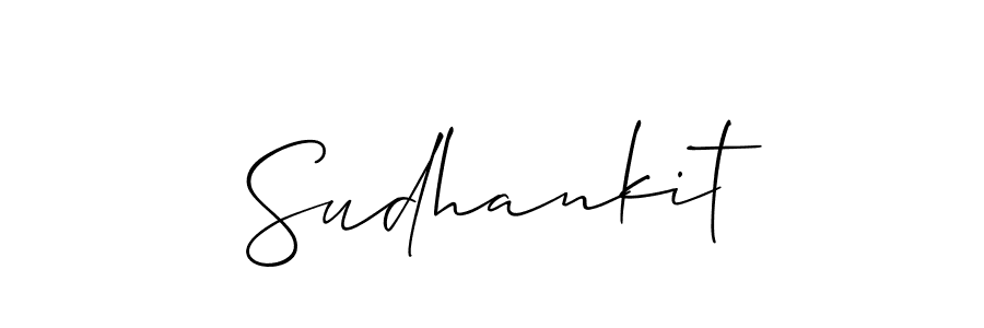 Use a signature maker to create a handwritten signature online. With this signature software, you can design (Allison_Script) your own signature for name Sudhankit. Sudhankit signature style 2 images and pictures png