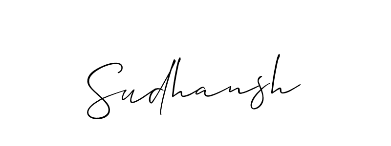 It looks lik you need a new signature style for name Sudhansh. Design unique handwritten (Allison_Script) signature with our free signature maker in just a few clicks. Sudhansh signature style 2 images and pictures png