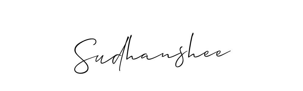 You should practise on your own different ways (Allison_Script) to write your name (Sudhanshee) in signature. don't let someone else do it for you. Sudhanshee signature style 2 images and pictures png