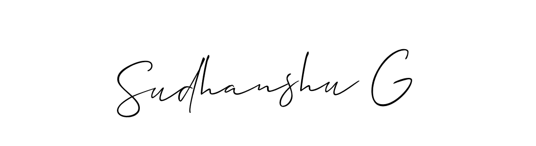 This is the best signature style for the Sudhanshu G name. Also you like these signature font (Allison_Script). Mix name signature. Sudhanshu G signature style 2 images and pictures png