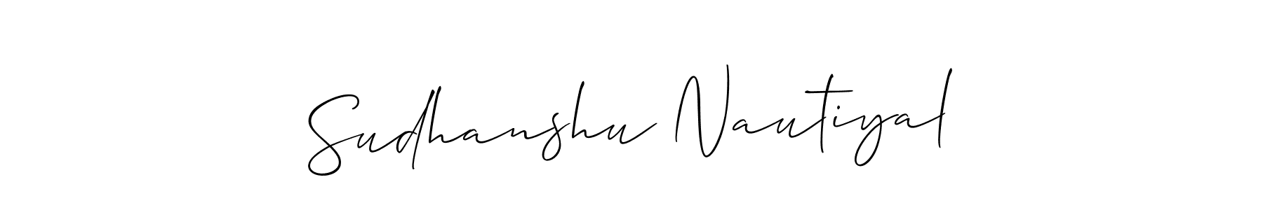 Sudhanshu Nautiyal stylish signature style. Best Handwritten Sign (Allison_Script) for my name. Handwritten Signature Collection Ideas for my name Sudhanshu Nautiyal. Sudhanshu Nautiyal signature style 2 images and pictures png