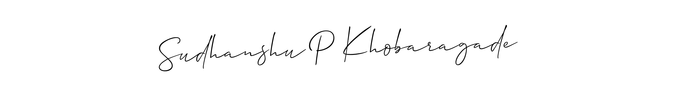 Make a beautiful signature design for name Sudhanshu P Khobaragade. Use this online signature maker to create a handwritten signature for free. Sudhanshu P Khobaragade signature style 2 images and pictures png