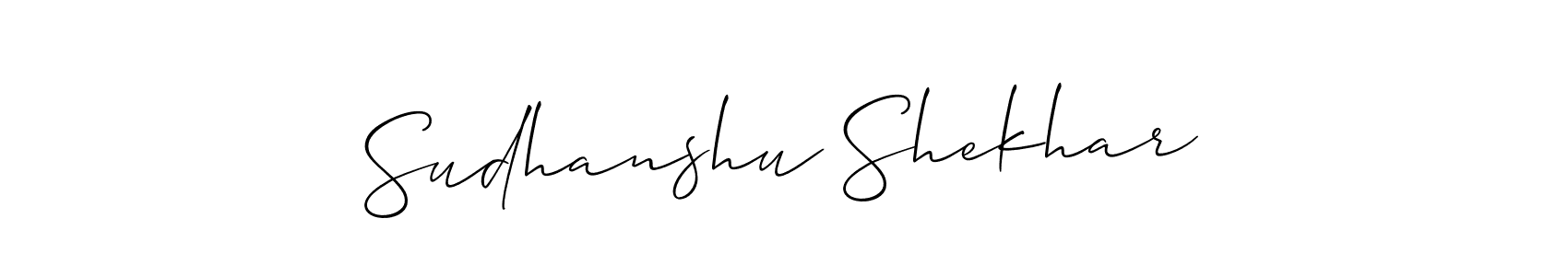 if you are searching for the best signature style for your name Sudhanshu Shekhar. so please give up your signature search. here we have designed multiple signature styles  using Allison_Script. Sudhanshu Shekhar signature style 2 images and pictures png