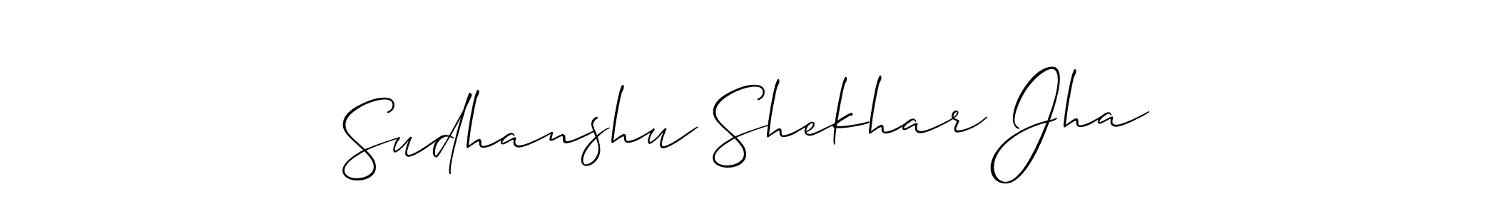 How to Draw Sudhanshu Shekhar Jha signature style? Allison_Script is a latest design signature styles for name Sudhanshu Shekhar Jha. Sudhanshu Shekhar Jha signature style 2 images and pictures png