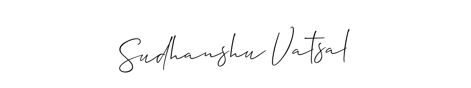 How to Draw Sudhanshu Vatsal signature style? Allison_Script is a latest design signature styles for name Sudhanshu Vatsal. Sudhanshu Vatsal signature style 2 images and pictures png