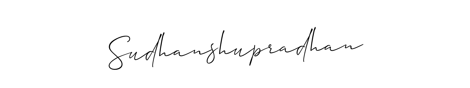 How to make Sudhanshupradhan name signature. Use Allison_Script style for creating short signs online. This is the latest handwritten sign. Sudhanshupradhan signature style 2 images and pictures png