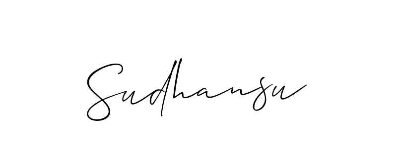 Best and Professional Signature Style for Sudhansu. Allison_Script Best Signature Style Collection. Sudhansu signature style 2 images and pictures png