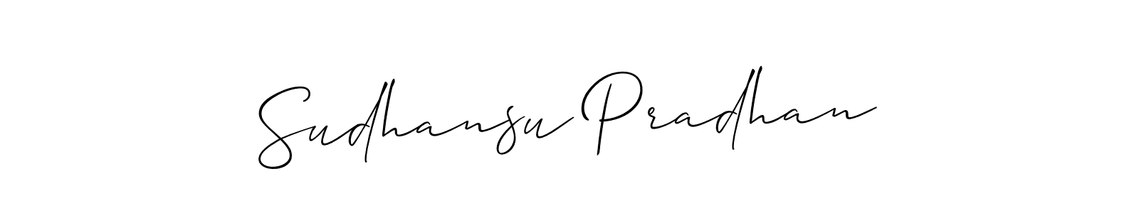 How to Draw Sudhansu Pradhan signature style? Allison_Script is a latest design signature styles for name Sudhansu Pradhan. Sudhansu Pradhan signature style 2 images and pictures png