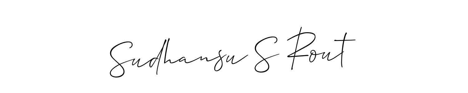 You should practise on your own different ways (Allison_Script) to write your name (Sudhansu S Rout) in signature. don't let someone else do it for you. Sudhansu S Rout signature style 2 images and pictures png