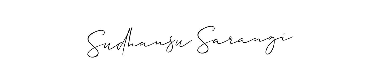 Also You can easily find your signature by using the search form. We will create Sudhansu Sarangi name handwritten signature images for you free of cost using Allison_Script sign style. Sudhansu Sarangi signature style 2 images and pictures png