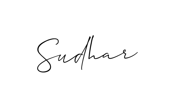 How to make Sudhar signature? Allison_Script is a professional autograph style. Create handwritten signature for Sudhar name. Sudhar signature style 2 images and pictures png