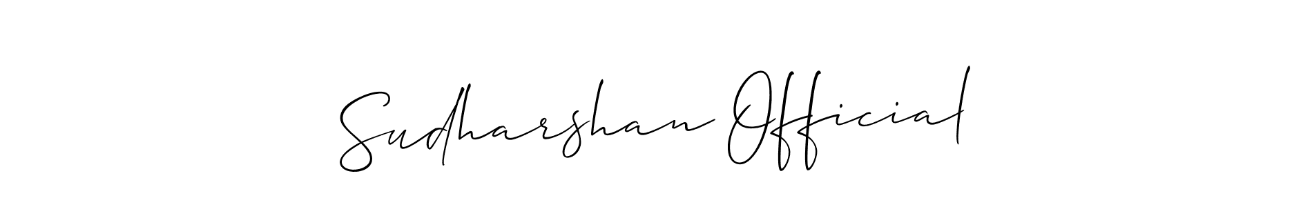 How to make Sudharshan Official signature? Allison_Script is a professional autograph style. Create handwritten signature for Sudharshan Official name. Sudharshan Official signature style 2 images and pictures png