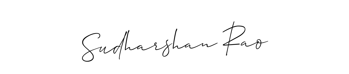 It looks lik you need a new signature style for name Sudharshan Rao. Design unique handwritten (Allison_Script) signature with our free signature maker in just a few clicks. Sudharshan Rao signature style 2 images and pictures png
