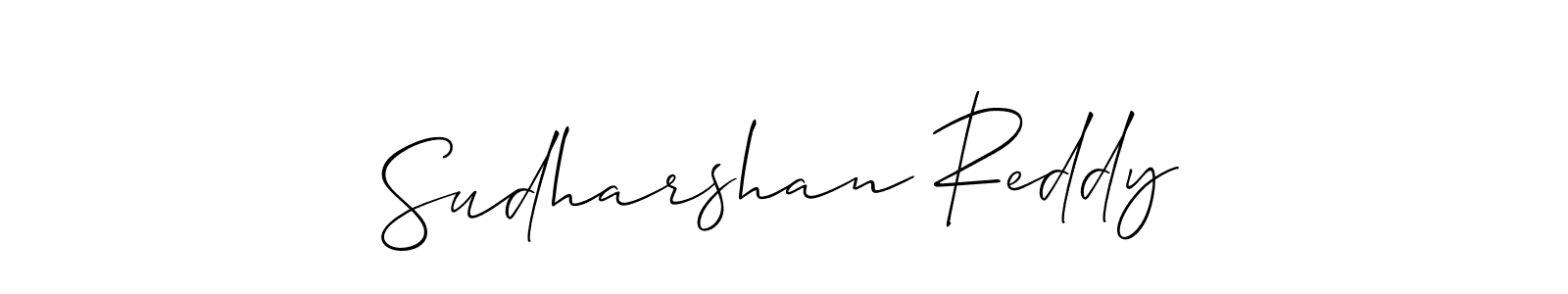 How to make Sudharshan Reddy name signature. Use Allison_Script style for creating short signs online. This is the latest handwritten sign. Sudharshan Reddy signature style 2 images and pictures png