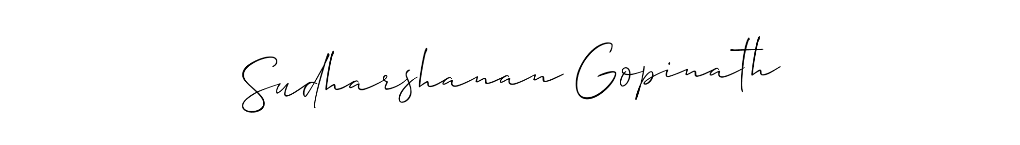 Make a short Sudharshanan Gopinath signature style. Manage your documents anywhere anytime using Allison_Script. Create and add eSignatures, submit forms, share and send files easily. Sudharshanan Gopinath signature style 2 images and pictures png