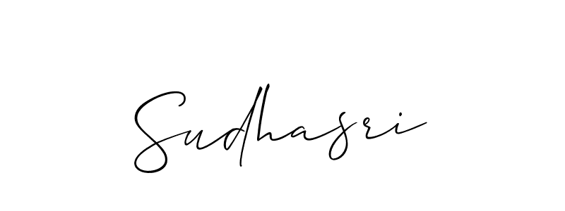 Design your own signature with our free online signature maker. With this signature software, you can create a handwritten (Allison_Script) signature for name Sudhasri. Sudhasri signature style 2 images and pictures png