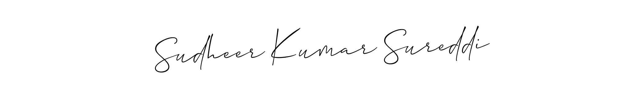 You should practise on your own different ways (Allison_Script) to write your name (Sudheer Kumar Sureddi) in signature. don't let someone else do it for you. Sudheer Kumar Sureddi signature style 2 images and pictures png