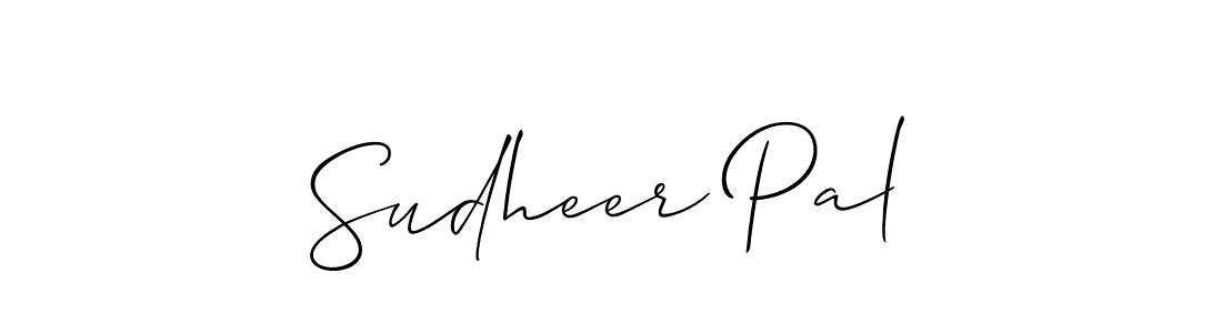 Make a beautiful signature design for name Sudheer Pal. With this signature (Allison_Script) style, you can create a handwritten signature for free. Sudheer Pal signature style 2 images and pictures png