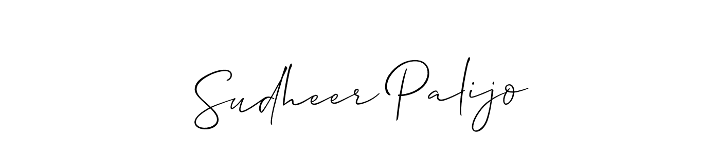 Design your own signature with our free online signature maker. With this signature software, you can create a handwritten (Allison_Script) signature for name Sudheer Palijo. Sudheer Palijo signature style 2 images and pictures png