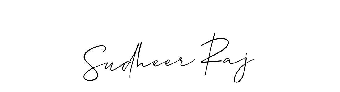 Create a beautiful signature design for name Sudheer Raj. With this signature (Allison_Script) fonts, you can make a handwritten signature for free. Sudheer Raj signature style 2 images and pictures png