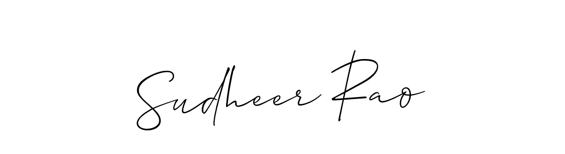 Allison_Script is a professional signature style that is perfect for those who want to add a touch of class to their signature. It is also a great choice for those who want to make their signature more unique. Get Sudheer Rao name to fancy signature for free. Sudheer Rao signature style 2 images and pictures png