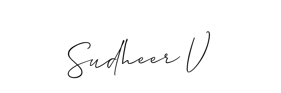 You can use this online signature creator to create a handwritten signature for the name Sudheer V. This is the best online autograph maker. Sudheer V signature style 2 images and pictures png