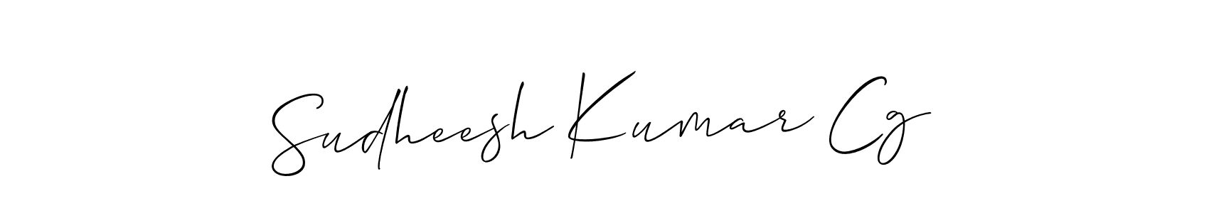 The best way (Allison_Script) to make a short signature is to pick only two or three words in your name. The name Sudheesh Kumar Cg include a total of six letters. For converting this name. Sudheesh Kumar Cg signature style 2 images and pictures png