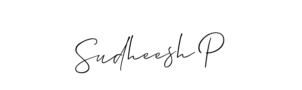 You should practise on your own different ways (Allison_Script) to write your name (Sudheesh P) in signature. don't let someone else do it for you. Sudheesh P signature style 2 images and pictures png