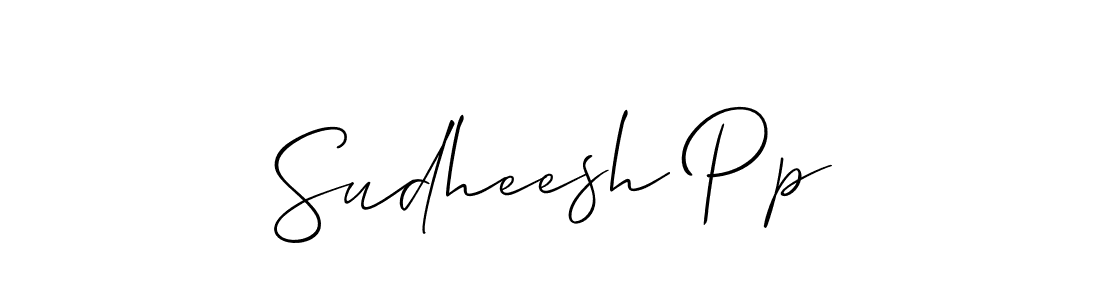 Allison_Script is a professional signature style that is perfect for those who want to add a touch of class to their signature. It is also a great choice for those who want to make their signature more unique. Get Sudheesh Pp name to fancy signature for free. Sudheesh Pp signature style 2 images and pictures png
