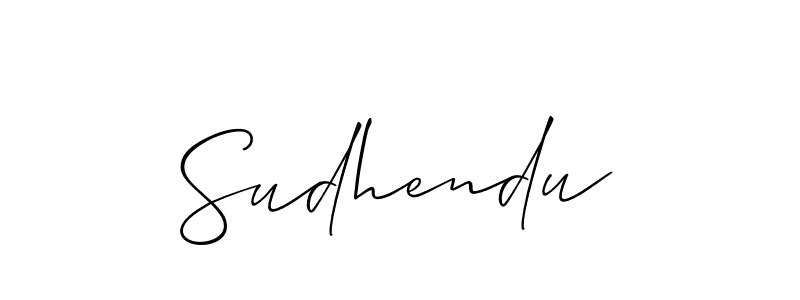 How to make Sudhendu signature? Allison_Script is a professional autograph style. Create handwritten signature for Sudhendu name. Sudhendu signature style 2 images and pictures png