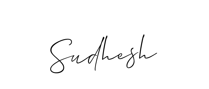 Allison_Script is a professional signature style that is perfect for those who want to add a touch of class to their signature. It is also a great choice for those who want to make their signature more unique. Get Sudhesh name to fancy signature for free. Sudhesh signature style 2 images and pictures png