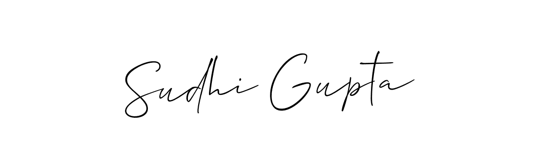 It looks lik you need a new signature style for name Sudhi Gupta. Design unique handwritten (Allison_Script) signature with our free signature maker in just a few clicks. Sudhi Gupta signature style 2 images and pictures png
