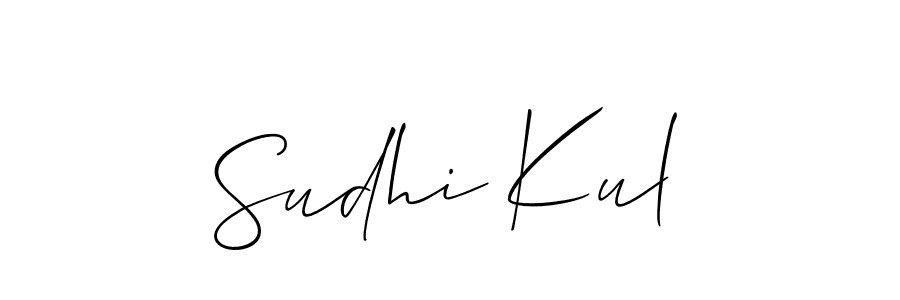 if you are searching for the best signature style for your name Sudhi Kul. so please give up your signature search. here we have designed multiple signature styles  using Allison_Script. Sudhi Kul signature style 2 images and pictures png
