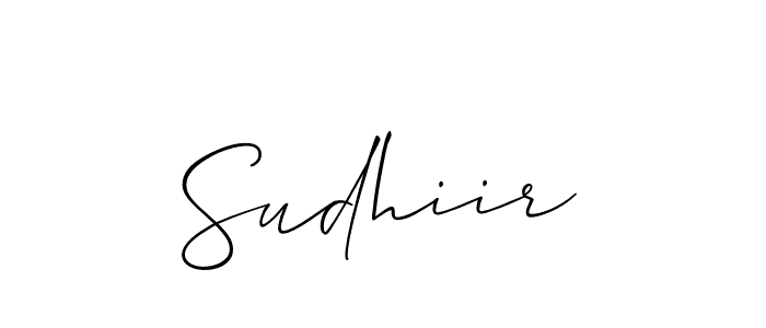 if you are searching for the best signature style for your name Sudhiir. so please give up your signature search. here we have designed multiple signature styles  using Allison_Script. Sudhiir signature style 2 images and pictures png