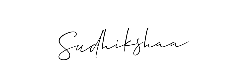 Design your own signature with our free online signature maker. With this signature software, you can create a handwritten (Allison_Script) signature for name Sudhikshaa. Sudhikshaa signature style 2 images and pictures png